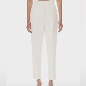 Aritzia Wilfred High Waisted Dashwood Pant - Light Birch - Size 10 with Tags